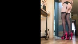 I tempted the pizza male with a garter strap