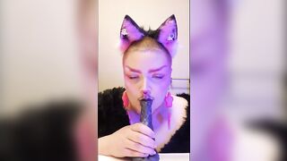 Femme Catboy Smokes, Teases and Blows U ????