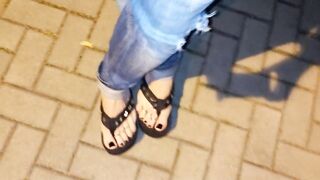 platform straps - public crossdressing