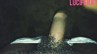 Transgender doing standing sexy masturbation