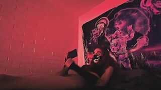 Femboy Cums Jerking Off To Trans Porn Phone - Out of Breathe - Drools Cum