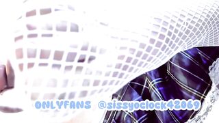 SISSY OCLOCK fishnet pov from behind anal sex tool screwing BUTT WIDEN GAPE crossdressing cuck anal wench