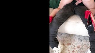 I'm teaching my youthful stepson how to use a cock rubber