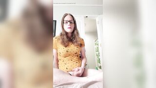 Playing with my uncut schlong