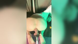 twenty one y/o Transsexual gets Birthday Backshots from her Sex Machine