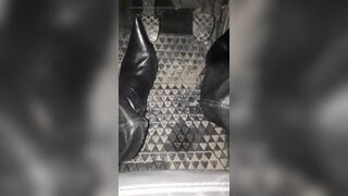 Immodest leather pedal pump