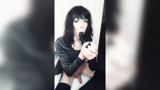 Femboy Gets Coarse Throatfuck With Sextoy