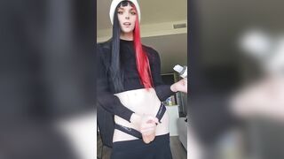 Large Schlong Trans Beauty LARGE Jizz flow