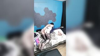 Bearded floozy playing with his booty