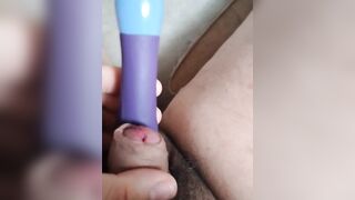 Cute tranny uses her toy amd fails at edging herself :((