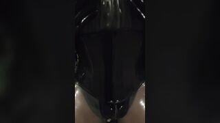 walking outdoor in latex