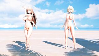 Beach girlfriends - Mesmerizer futanari 4k mmd