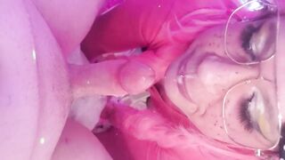 CUMMING TWICE! Femboy sucks and swallows two large loads.