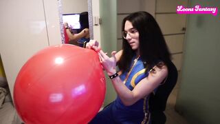 Owllete blows up punch balloon