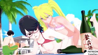 Sarada x female Naruto anime animation