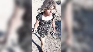 Cute Ladyboy In Public With Very Sexy Mini Petticoat And Sandals