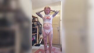 Sissy whore gets clothed