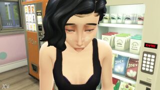 SIMS 4 Trans Self Suck then Cum Hard over Doll