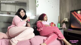 Lesbo Cuties Farting and Burping During the time that Watching Comics