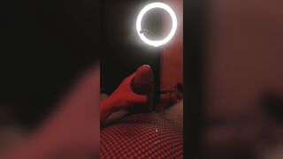 Hung BWC Femboy Cums on His Fishnets