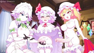 Remilia Scarlet cutely masturbates