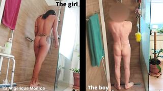 TS Angelique Monroe - Shower collage