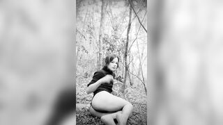 Glamorous Femboy show her Booty In the Forest