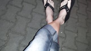night walk - public crossdressing