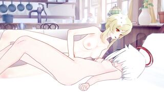 Genshin Impact: Futanari Lumine Screw Paimon - Emergency Onahole