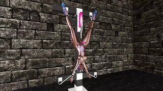 Cryptofantasy Is Gagged To A Sex Machine, In A SADOMASOCHISM Room