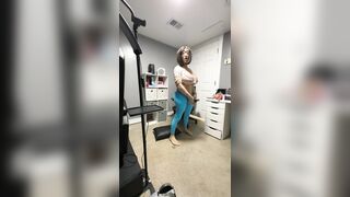 Sexy trans CD massive dong worthy butt large boobs teasing giant shlong