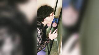 Trans Femboy Sucking Sextoy Deepthroat