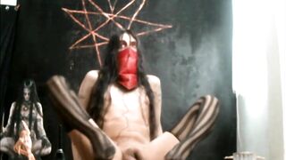 almond milk enema wench shame harlot legs behind head anal