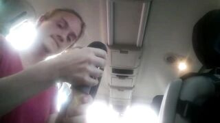 Wicked Tranny Sucks Up A Mess In Her Van, Then Vacuums Her Sub's Dong