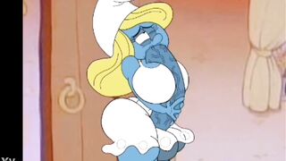 Smurfette alone with her wang