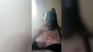 big beautiful woman TV smokin' and playing with a sex tool