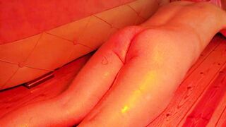 Femboy Model Rubs Oil Not fast, Haunches Swaying With Pure Heat