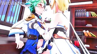 Sucrose x Lumine Hawt Midnight Sex Scene Part 1 - Genshin Impact Manga