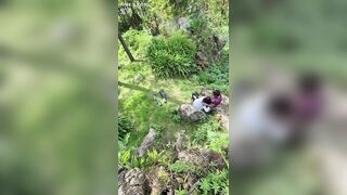 Pair caught having oral sex-job in public on a hill