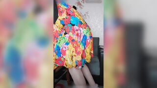 Bent Down Desert Dancer Large Butt Lady Male Cosplayer Model Sexy Sissy