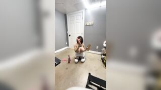 Hawt trans Wearing hot constricted white latex petticoat