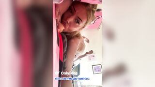 Youthful girl transgender femboy suck her sextoy