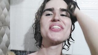 Shower dream – femboy oozing juicy and full of attitude