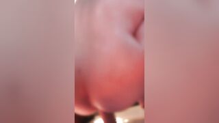 cute trans hotty riding a sex toy cowgirl passionately and groaning