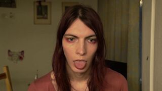 Drooling, earplugs, blank stare