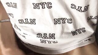 sa8die with balck hair tryin to get the cum out,haha