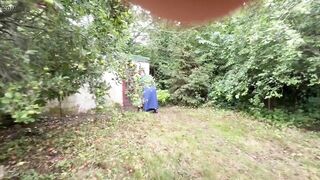 Part 1. Lanista Bear takes his pony Allegro for some trading in the garden.