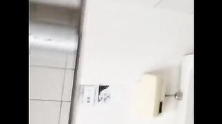 Taiwan crossdresser playing sex toy and cum in public latrine