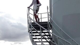 Posed & Wanked In Public - almost all thrilling is biking in short garments and shiny nylon nylons