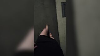 Tgirl Ting Xuan office lady pees outdoors